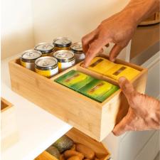 CAIXA ORGANIZADORA KEEP BAMBU 3 SECOES OU