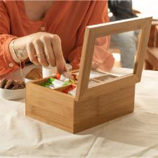 ORGANIZADOR DE CHA SENSE 6 DIVISORIAS BAMBU OU