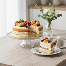 PRATO PARA BOLO COM PE LINHA ELEGANZA UNICA 32CM