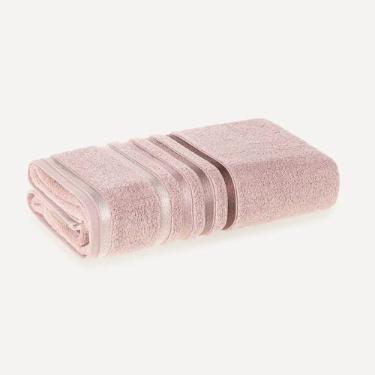 Toalha Banh�o Fio Penteado Lumina Karsten 86cm x 150cm Ros�/Rosa