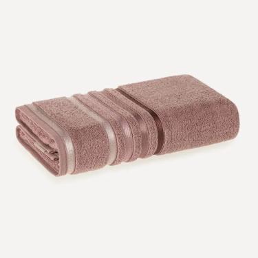 Toalha Banh�o Fio Penteado Lumina karsten 86cm x 160cm  Rosa Vintage/Rosa