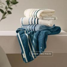 Toalha de banho Fio Penteado Lumina karsten 70cm x 140cm N�utico/ Azul