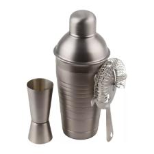 Conjunto Coqueteleira, Coador e Dosador em inox Hauskraft Fosco 500ml 3p�s