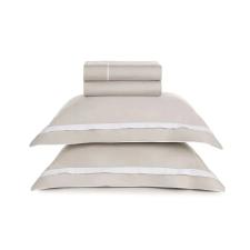 Jogo de Cama Queen Size Karsten 300 Fios Algod�o Eg�pcio 4 Pe�as Lara