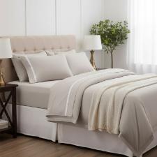 Jogo de Cama Queen Size Karsten 300 Fios Algod�o Eg�pcio 4 Pe�as Lara