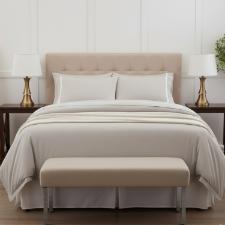 Jogo de Cama Queen Size Karsten 300 Fios Algod�o Eg�pcio 4 Pe�as Lara