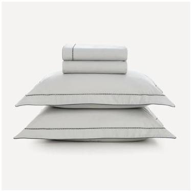 JOGO DE CAMA QUEEN 200FIOS 100%ALGOD�O BORDADO JUNO KARSTEN