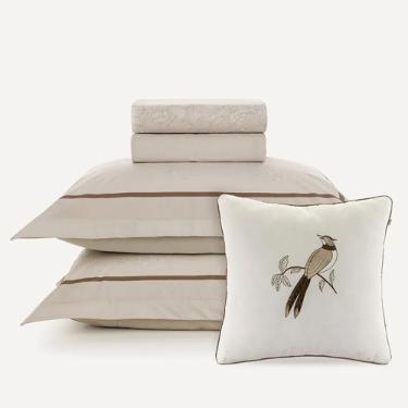 JOGO DE CAMA QUEEN C/CAPA DE ALMOFADA 100% ALGOD�O MALLU KARSTEN 240X250CM