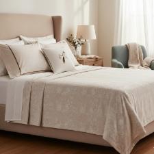JOGO DE CAMA QUEEN C/CAPA DE ALMOFADA 100% ALGOD�O MALLU KARSTEN 240X250CM