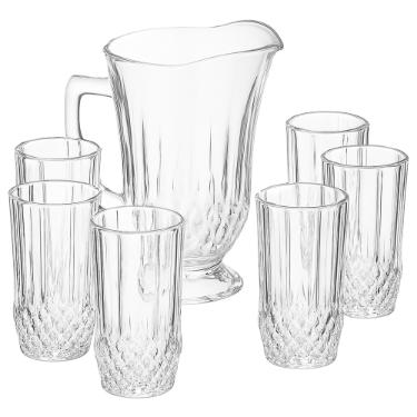 CONJUNTO JARRA COM 6 COPOS DIAMANTE LYOR