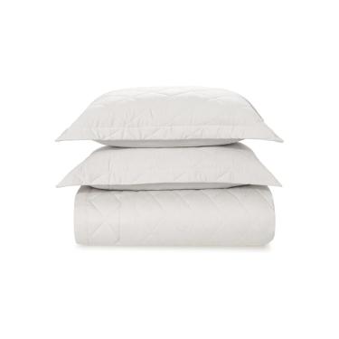 Karsten Jogo de Colcha Bossa Branco Casal 300 Fios 3 pe�as 100% Algod�o