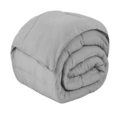 EDREDOM COMFORTER QUEEM PRATA TOQUE PLUMA SONHARE