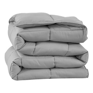 EDREDOM CASAL COMFORTER GRAFITE TOQUE PLUMA SONHARE