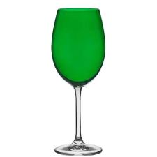 JOGO DE 6 TA�AS 580ML BORDEAUX  VERDE CRISTAL ECOLOGICO BOHEMIA