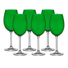 JOGO DE 6 TA�AS 580ML BORDEAUX  VERDE CRISTAL ECOLOGICO BOHEMIA