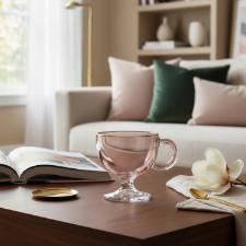 CANECA MUSE RAINBOW COM BORDA DOURADA 200ML 6 PECAS  HAUSKRAFT