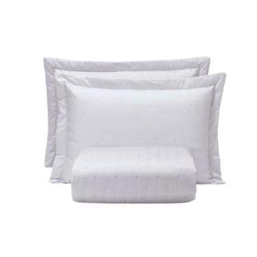 COBRE LEITO QUEEM  BRANCO  TOQUE DE ALGODAO HEDRONS
