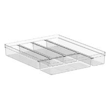 Organizador de Talheres Ou 5 Se��es Linha Clear Gavetas
