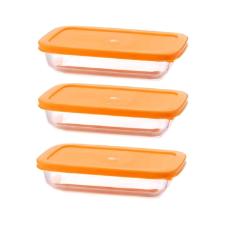 JOGO 3 POTES COM TAMPA BOROSILICTATO 700ML - CASAAMBIENTE