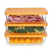 JOGO 3 POTES COM TAMPA BOROSILICTATO 700ML - CASAAMBIENTE