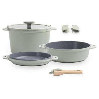 JOGO DE PANELA EMPILHAVEL BRINOX  LOFT VERDE 7pe�as