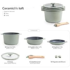 JOGO DE PANELA EMPILHAVEL BRINOX  LOFT VERDE 7pe�as