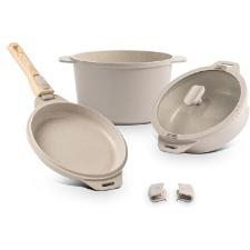 JOGO DE PANELA EMPILHAVEL BRINOX LOFT AREIA 7pe�as