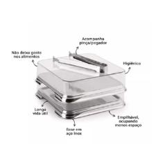 Jogo de porta frios Forma Vision 15,5x15,5cm 3 pe�as.