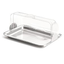 Porta-p�o em inox e acr�lico Forma Vision 29x21x13cm.