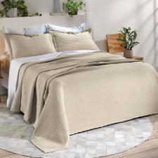 kIT Colcha Solteiro Dohler Londres Anarruga Bege 2 Pe�as