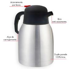 Bule T�rmico em Inox Parede Dupla Class Home 1,1 L
