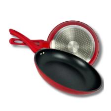 Frigideira Revestimento Nanocer�mico Granito Vermelha 20cm - Lehavi