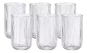 Jogo com 6 copos em vidro Versalhes Lehav� 420 ml