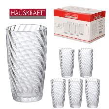Jogo de copos longo em vidro Hauskraft Elys�e 400ml 06 pe�as