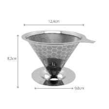 Coador de cafe filtro permanente em aco inox.