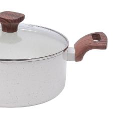 Jogo De Panela 6 P�s Cer�mica Antiaderente Fundo Triplo Fog�o Indu��o Mimo Style Pratic Cook Marmol.
