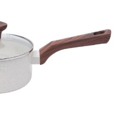 Jogo De Panela 6 P�s Cer�mica Antiaderente Fundo Triplo Fog�o Indu��o Mimo Style Pratic Cook Marmol.