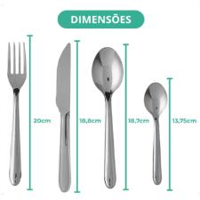 Faqueiro em inox Brinox Lyon 24 pe�as.