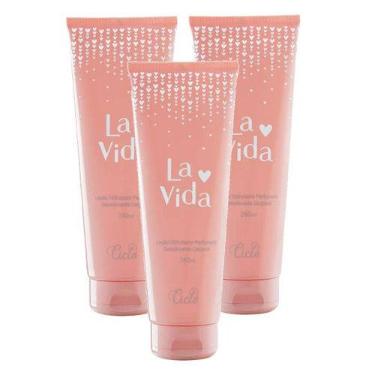 La Vida Lo��o Hidratante Corporal Perfumada 240ml Ciclo Cosm�ticos Pack com 3un