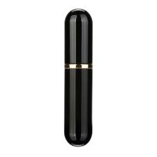 Porta Perfume cor PRETO Frasco Bolsa Bolso Ess�ncia Spray Port�til 6ml