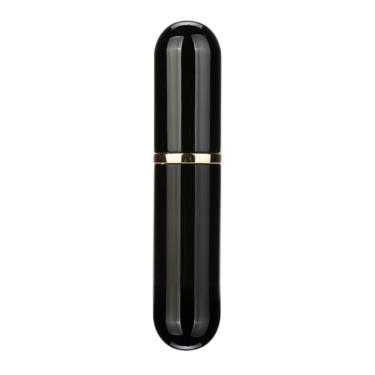 Porta Perfume cor PRETO Frasco Bolsa Bolso Ess�ncia Spray Port�til 6ml
