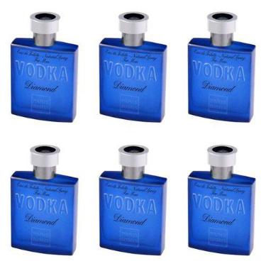 Paris Elysees Vodka Diamond Perfume Masculino 100ml (kit C/06)