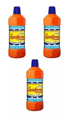Kit De 3 Und Lysoform Desinfetante L�quido 1l Suave Odor